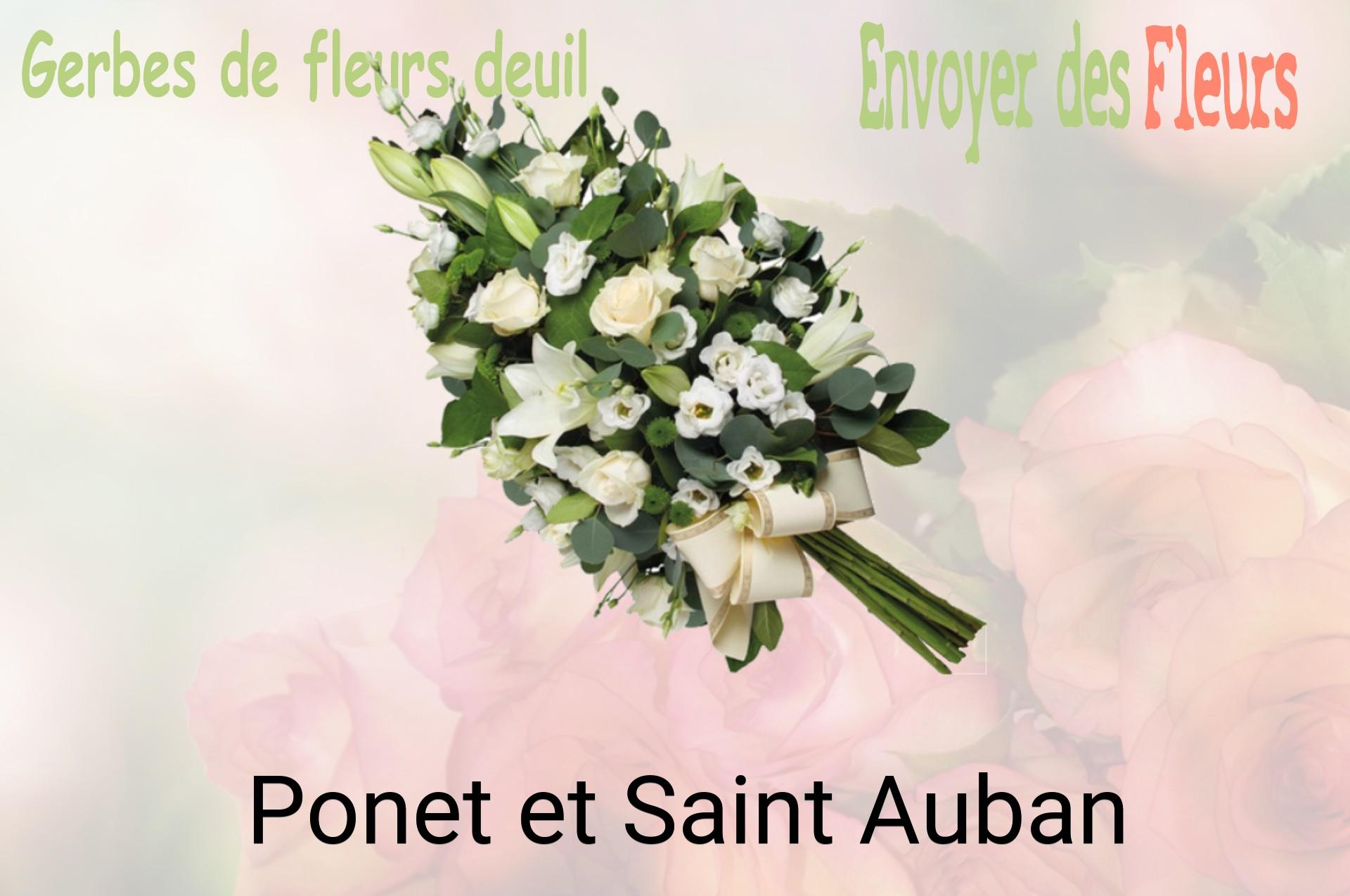 Gerbe de fleurs de deuil livrée à Ponet-et-Saint-Auban